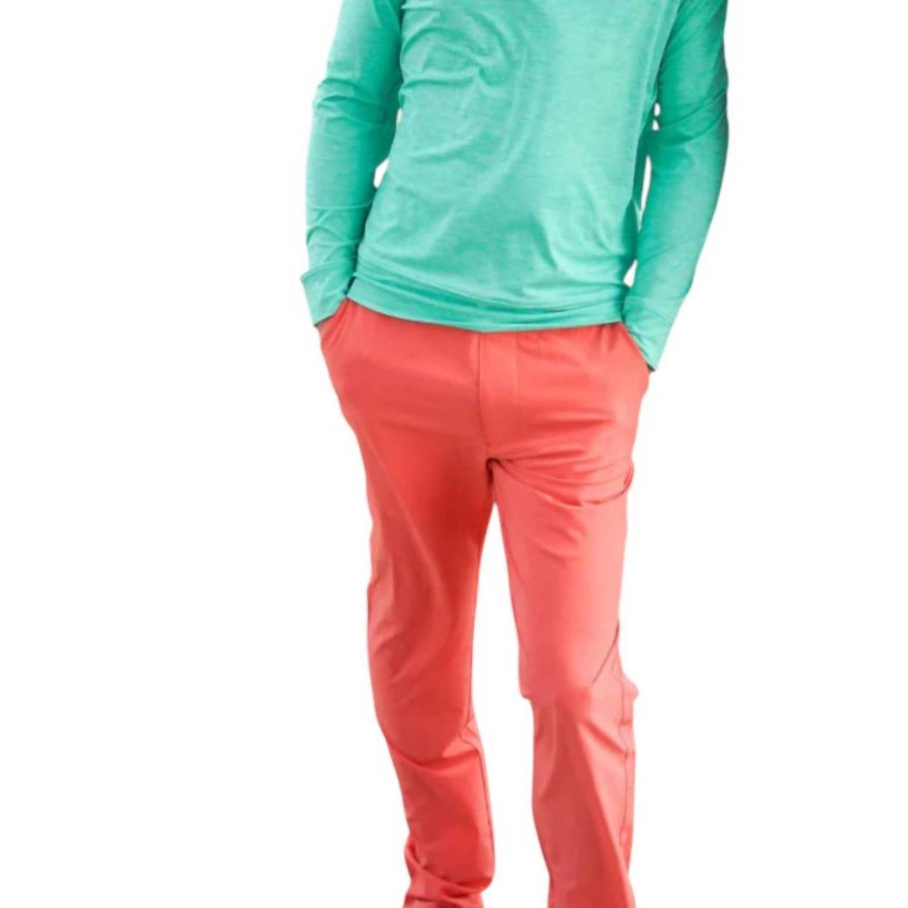 NEW BALD HEAD BLUES men's performance pants in salmon